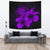 Hawaii Hibiscus Tapestry - Turtle Map - Purple Wall Tapestry Purple - Polynesian Pride