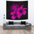 Hawaii Hibiscus Tapestry - Turtle Map - Pink Wall Tapestry Large 104" x 88" Pink - Polynesian Pride