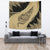 Paua Shell, Maori Silver Fern Tapestry Wall Tapestry Large 104" x 88" Golden - Polynesian Pride