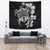 Hawaiian Kanaka Hibiscus Plumeria Mix Polynesian Turtle Tapestry Gray AH - Polynesian Pride