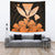 Hawaiian Kanaka Tapestry Hibiscus Polynesian Love Orange Wall Tapestry 150cm*150cm Orange - Polynesian Pride