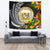 Hawaii Tapestrys - Seal Spiral Polynesian Patterns Wall Tapestry - Hawaii Large 104" x 88" Black - Polynesian Pride