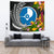 Yap State Tapestrys - Seal Spiral Polynesian Patterns Wall Tapestry - Yap State Large 104" x 88" Black - Polynesian Pride