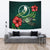 Yap Micronesia Tapestry - Green Turtle Hibiscus One Style Large 104" x 88" Green - Polynesian Pride