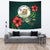 Niue Polynesian Tapestry - Green Turtle Hibiscus One Style Large 104" x 88" Green - Polynesian Pride