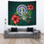 Northern Mariana Islands Polynesian Tapestry - Green Turtle Hibiscus One Style Large 104" x 88" Green - Polynesian Pride