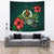 Vanuatu Polynesian Tapestry - Green Turtle Hibiscus One Style Large 104" x 88" Green - Polynesian Pride