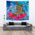 Hawaii Sea Turtle Hibiscus Coconut Tree Tapestry Wall Tapestry Large 104" x 88" Blue - Polynesian Pride