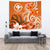 Custom Hawaii Personalised Tapestry - Hawaiian Spirit Wall Tapestry - [Custom] Hawaii Personalised Tapestry - Hawaiian Spirit Large 104" x 88" Orange - Polynesian Pride