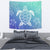 Turtle Blur Background Tapestry - Polynesian Pride