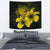 Hawaii Hibiscus Tapestry - Turtle Map - Yellow Wall Tapestry Medium 80" x 68" Yellow - Polynesian Pride