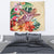 Hawaii Tropical Hibiscus Turtle Beige Tapestry Wall Tapestry 130cm*150cm Beige - Polynesian Pride