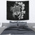 Hawaiian Kanaka Hibiscus Plumeria Mix Polynesian Turtle Tapestry Gray AH - Polynesian Pride