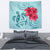 Hawaii Polynesian Turtle Hibiscus Blue Tapestry - Bless Style Wall Tapestry Medium 80" x 68" Blue - Polynesian Pride