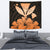 Hawaiian Kanaka Tapestry Hibiscus Polynesian Love Orange Wall Tapestry Orange - Polynesian Pride