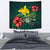 Papua New Guinea Polynesian Tapestry - Green Turtle Hibiscus One Style Medium 80" x 68" Green - Polynesian Pride