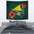 Tokelau Polynesian Tapestry - Green Turtle Hibiscus One Style Medium 80" x 68" Green - Polynesian Pride