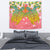 Hawaii Turtle Couple Plumeria Valentine Pattern Tapestry - Bond Style - AH Wall Tapestry Medium 80" x 68" Pink - Polynesian Pride