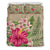 Hawaiian Duvet Cover Set - Lauhala Style Plemeria Palm Hibiscus - Polynesian Pride