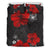 Hawaiian Hibiscus Black Background Bedding Set Black - Polynesian Pride