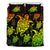 Honu Turtle Hawaiian Duvet Cover Set - Reggae Color Style Black - Polynesian Pride