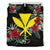 Hawaii Hibiscus Coat Of Arms Bedding Set Black - Polynesian Pride