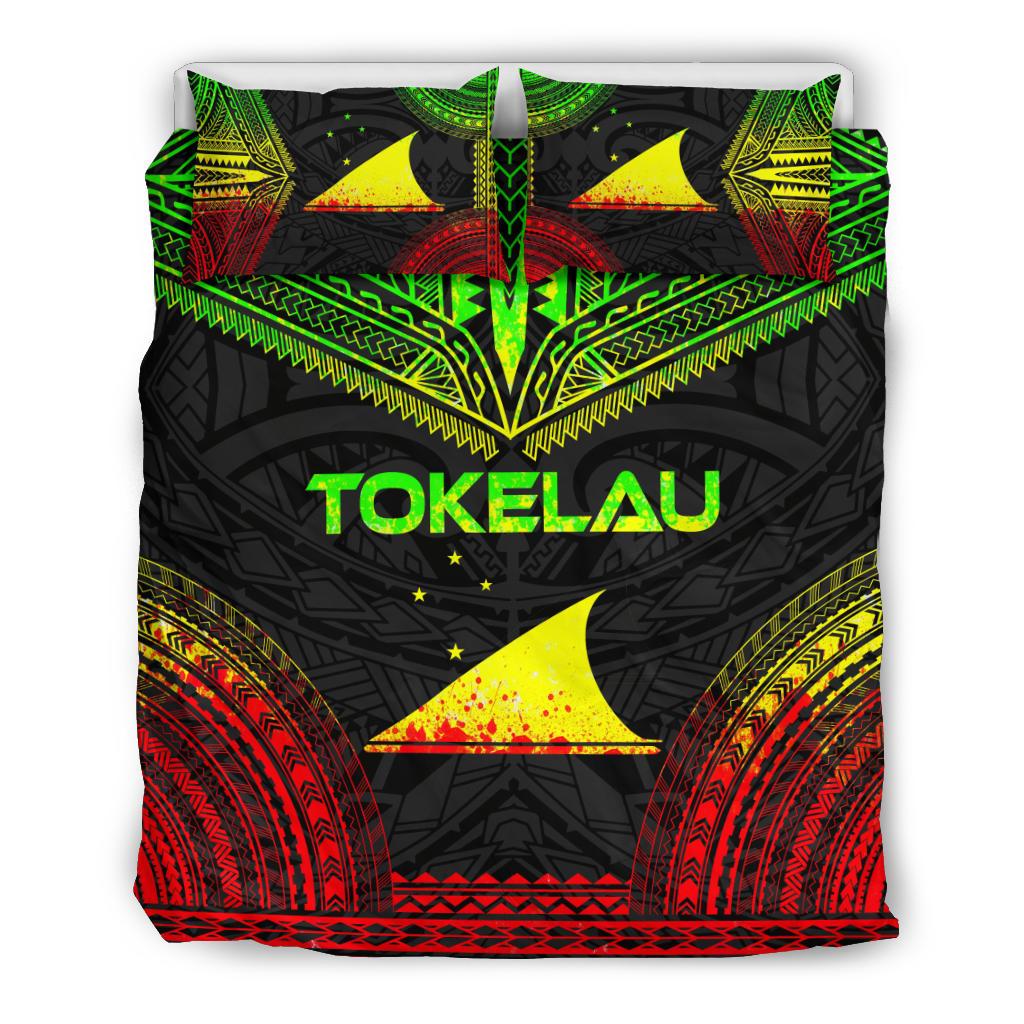 Tokelau Polynesian Chief Duvet Cover Set - Reggae Version Art - Polynesian Pride