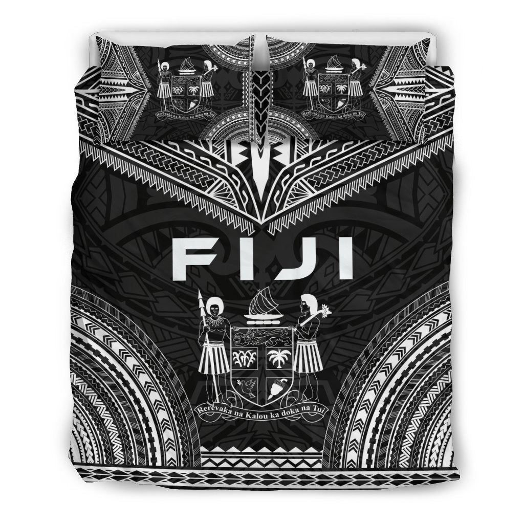 Fiji Polynesian Chief Duvet Cover Set - Black Version Black - Polynesian Pride