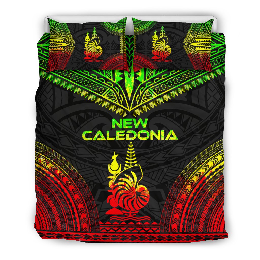 New Caledonia Polynesian Chief Duvet Cover Set - Reggae Version Art - Polynesian Pride