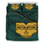 Marquesas Islands Duvet Cover Set - Tiki Face Pattern Dark Green - Polynesian Pride