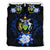 Solomon Island Duvet Cover Set - Solomon Island Coat Of Arms & Dark Blue Hibiscus - Polynesian Pride