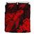 Hawaiian Hibiscus Memory Turtle Polynesian Bedding Set Red Red - Polynesian Pride