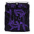 Hawaiian Map Hamerhead Shark Yin Yang Polynesian Bedding Set - Purple Black - Polynesian Pride