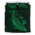 Hawaiian Map Whale Polynesian Bedding Set - Green Green - Polynesian Pride