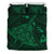 Hawaiian Map Kanaka Manta Ray Polynesian Bedding Set Green Green - Polynesian Pride