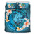 Polynesian Duvet Cover Set - Guam Bedding Set Blue Plumeria Animal Tattoo - Polynesian Pride