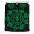 Hawaiian Map Kanaka Turtles Circle Style Green Polynesian Bedding Set Green - Polynesian Pride