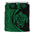 Hawaiian Map Turtle Polynesian Bedding Set - Green - Circle Style Green - Polynesian Pride