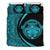 Hawaiian Madame Pele Kanaka Plumeria Polynesian Bedding Set Circle Style Blue Blue - Polynesian Pride