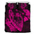 Hawaiian Fish Hook Hibiscus Banzai Surfing Polynesian Bedding Set Pink Pink - Polynesian Pride