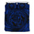 Hawaiian Kanaka Honu Hibiscus Tornado Blue Polynesian Bedding Set Blue - Polynesian Pride