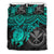 Polynesian Hawaii Duvet Cover Set - Turquoise Polynesian Sea Turtle - Polynesian Pride