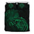 Hawaiian Map Turtle Hibiscus Divise Green Polynesian Bedding Set Green - Polynesian Pride