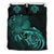 Hawaiian Map Turtle Hibiscus Divise Turquoise Polynesian Bedding Set Turquoise - Polynesian Pride