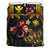 Hawaiian Turtle Hibiscus Polynesian Mixed Bedding Set Black - Polynesian Pride