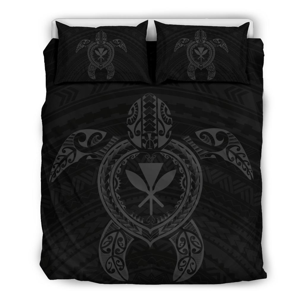 Hawaiian Turtle Kanaka Polynesian Bedding Set - Gray Gray - Polynesian Pride