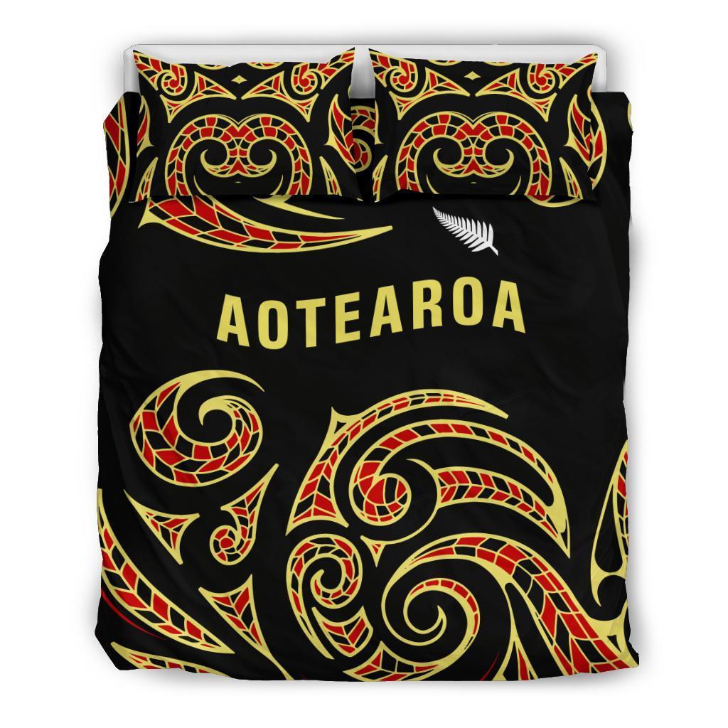 Aotearoa Bedding Set Maori Black - Polynesian Pride