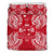 Polynesian Bedding Set - Fiji Duvet Cover Set Map Red White - Polynesian Pride