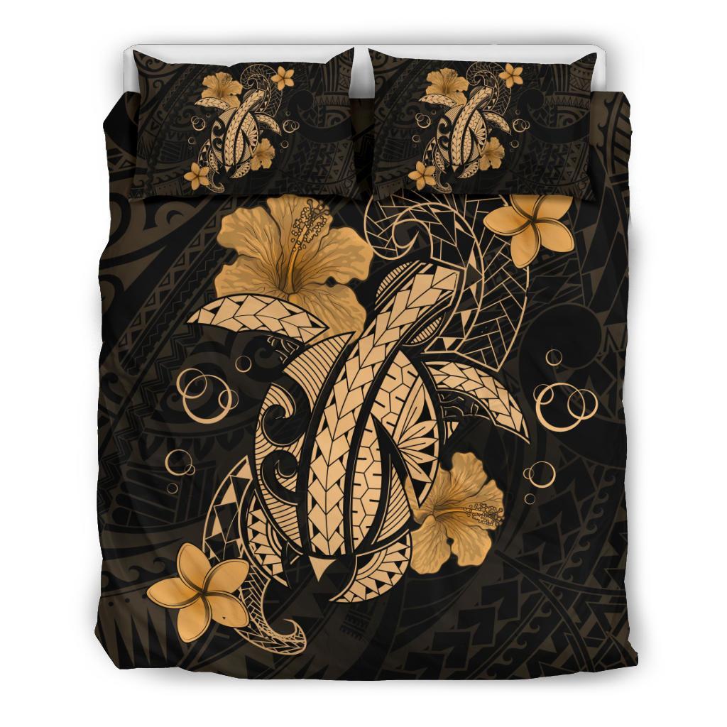 Hawaii Turtle Flower Polynesian Bedding Set - Gold Gold - Polynesian Pride