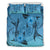 Hawaii Whale Coat Of Arm Polynesian Bedding Set Blue - Polynesian Pride